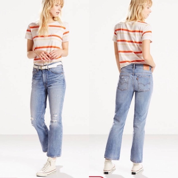 levi's orange tab 517 cropped boot cut jeans